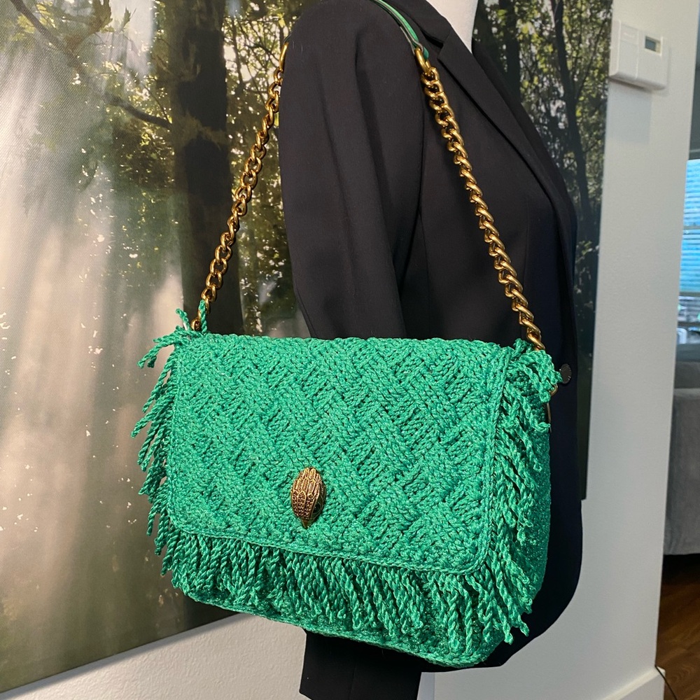 NWT‎ Kurt Geiger Crochet Kensington Shoulder Bag - Picture 2 of 11